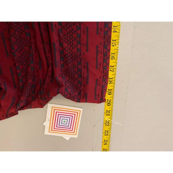 NWT Red & Black Geometric Print Maxi Skirt 3XL - Picture 8 of 10